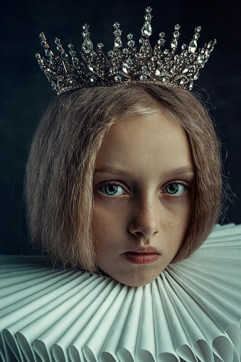 Portrait of young Princess wearing beautiful crown