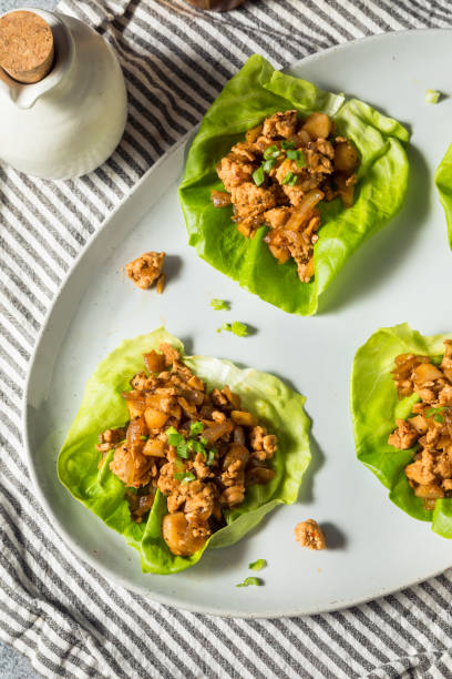 istock Homemade Ground Chicken Asian Lettuce Wraps 1346384422
