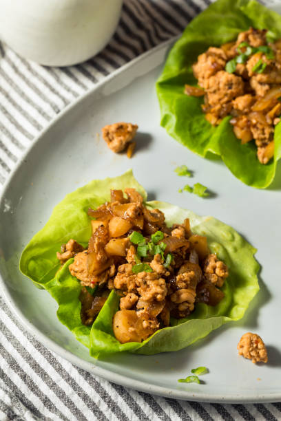 istock Homemade Ground Chicken Asian Lettuce Wraps 1346384466