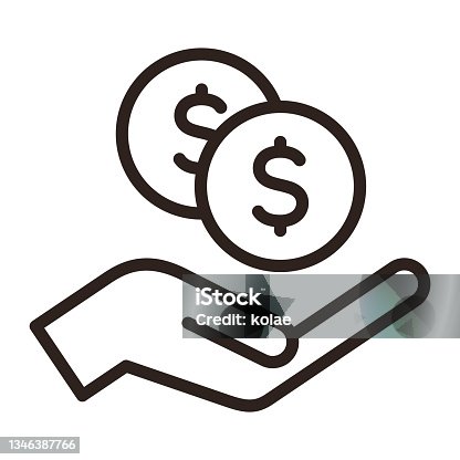 istock Hand holding dollars, save money icon, salary money, invest finance 1346387766