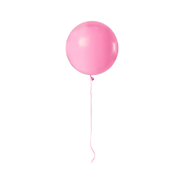 illustrazioni stock, clip art, cartoni animati e icone di tendenza di icona del palloncino rosa isolata su sfondo bianco - heat beautiful joy happiness