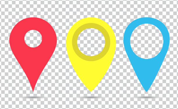 다채로운 핀맵 탐색 지역화 아이콘 이미지 포인터 - 264 stock illustrations