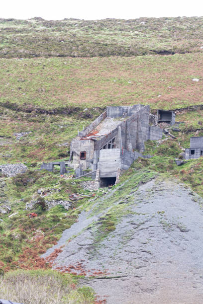 istock Derelict crushing plant at granite quarry, zoom. 1346398689