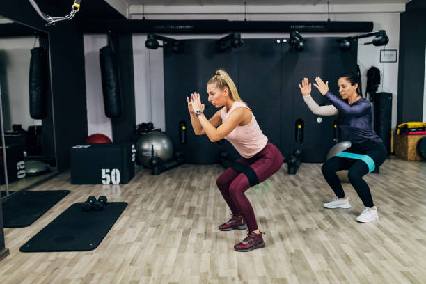 istock Leg strengthening exercises have the best effect in the squat position 1346401346
