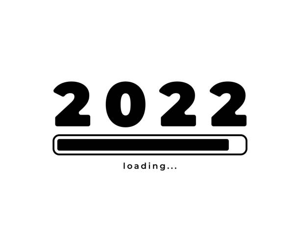 istock Loading bar for 2022 goal planning business concept, vector illustration for graphic design, flat style 1346402967
