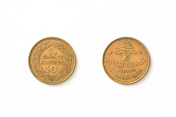 istock Old 10 ten piastres Lebanese coin 1346404281