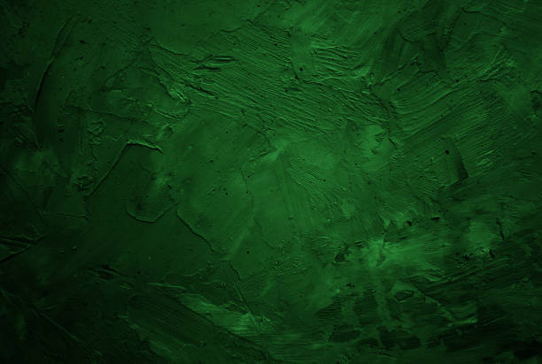 istock Dark green grunge plaster texture background with rough strokes 1346405421