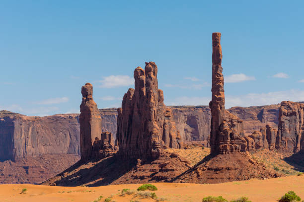 Monument Valley Totel Pole and Ye'il Bicheii Rock Formation