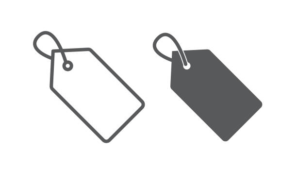 Price tag icon. Simple label tag icon for websites and apps. Price tag icon. Simple label tag icon for websites and apps. labeling stock illustrations