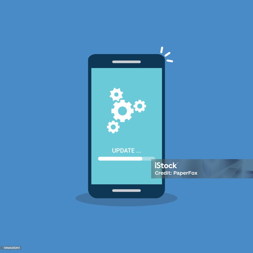 System Software Update Data Update Or Synchronize With Progress Bar On ...