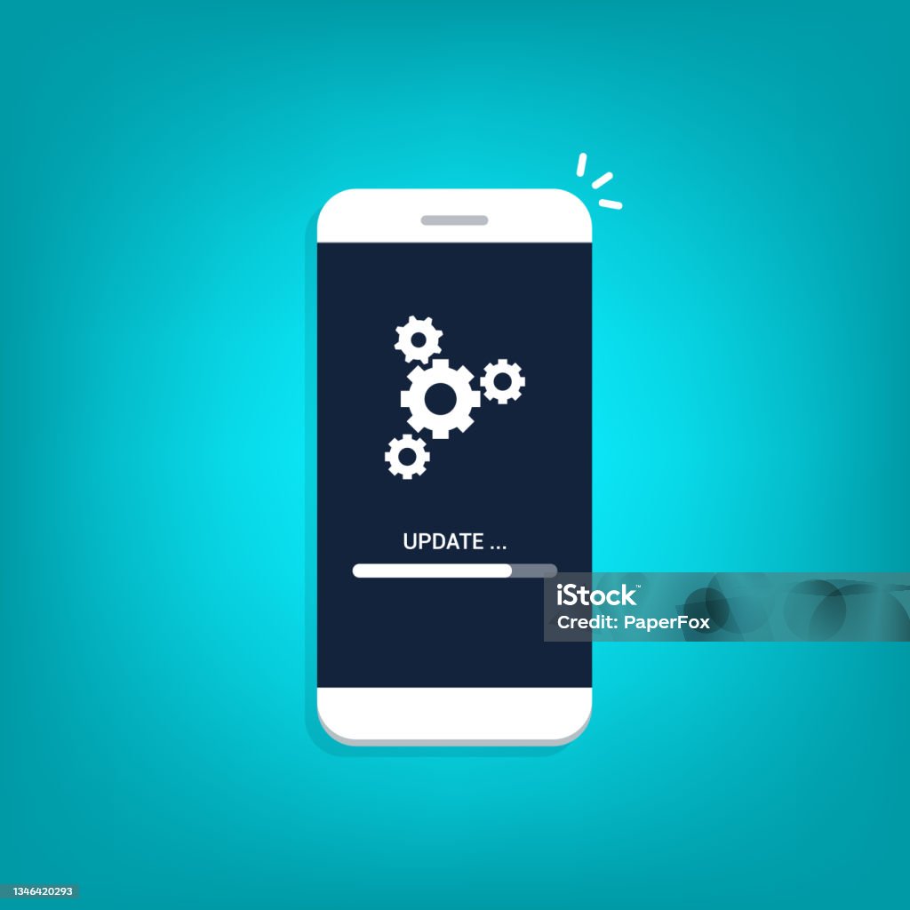 System Software Update Data Update Or Synchronize With Progress Bar On ...