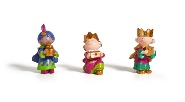 istock Three wise men from the east, manger figures, isolated 1346420308