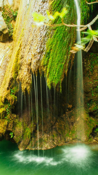 istock Crete, waterfall with lake in valley 1346420880