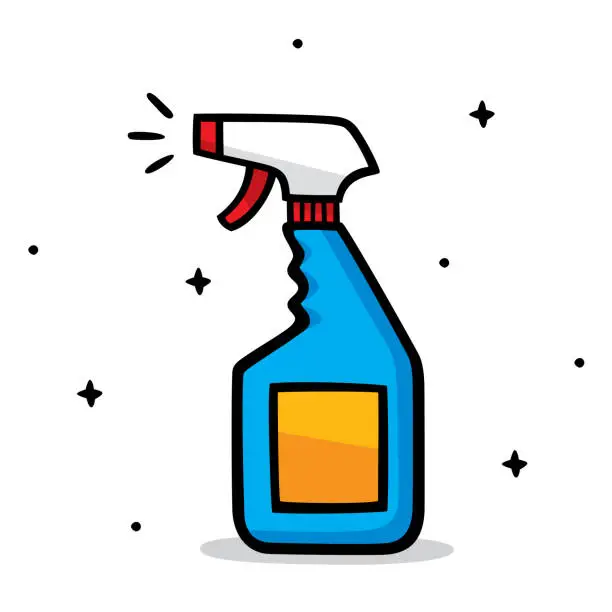 Vector illustration of Spray Bottle Doodle 6