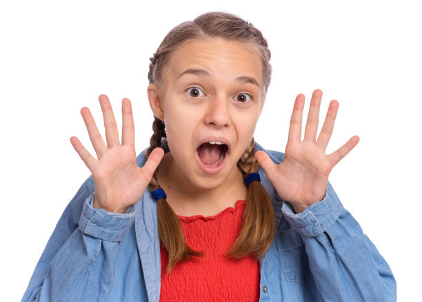 istock Girl emotions and signs 1346425237