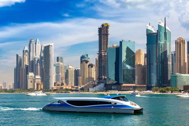 istock Dubai Marina in a sunny day 1346430597