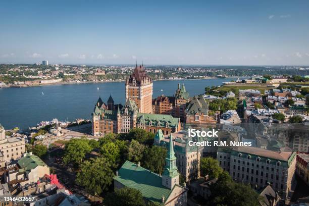 Aerial View Of Quebec City In The Summer Quebec Canada Stock Photo - Download Image Now