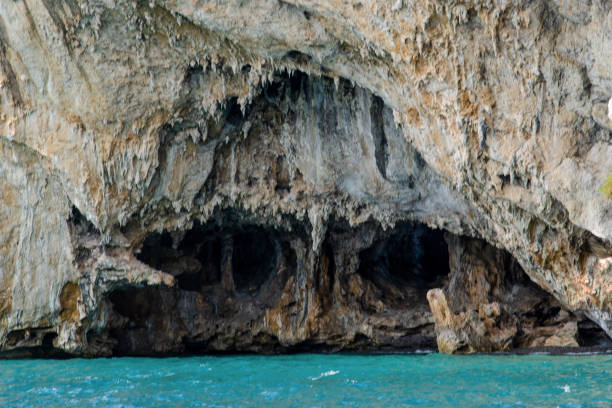 Palinuro, Cala delle Ossa, skull cave stock photo