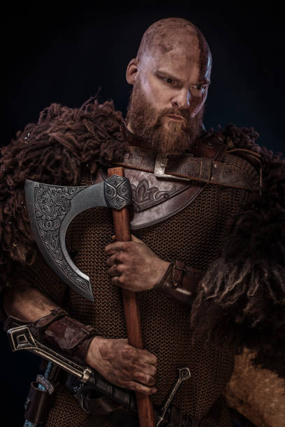 istock Bloody Viking warrior in studio shot 1346433625