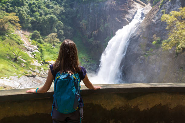 istock Dunhinda waterfall in Sri Lanka 1346438140
