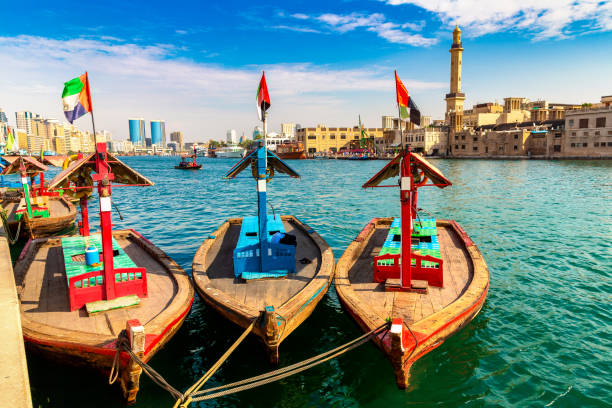 istock Abra wooden boat in Dubai 1346439842