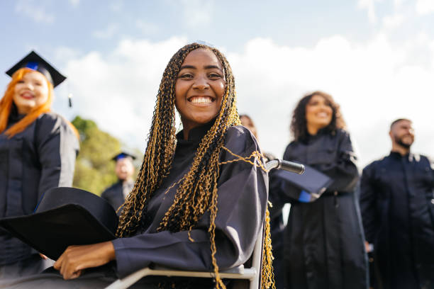 Graduate in wheelchair