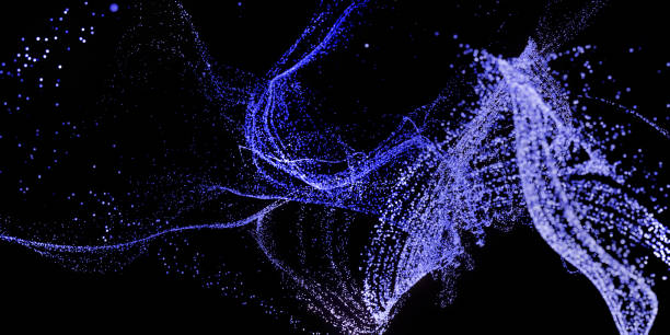 istock Abstract splashing water Bokeh light Flowing water droplets 3D illustration 1346447064