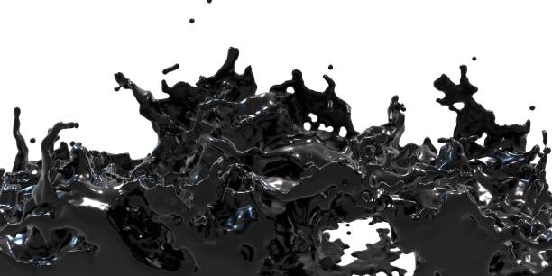 fountain, ink diffused in the air crude oil abstract background splattered oil 3D illustration fountain, ink diffused in the air crude oil abstract background splattered oil 3D illustration blood pouring stock pictures, royalty-free photos & images