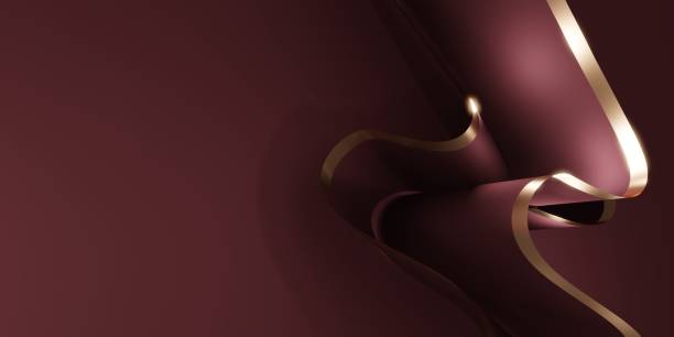 istock shiny ribbon background Flutter for decoration 3D illustration 1346447150