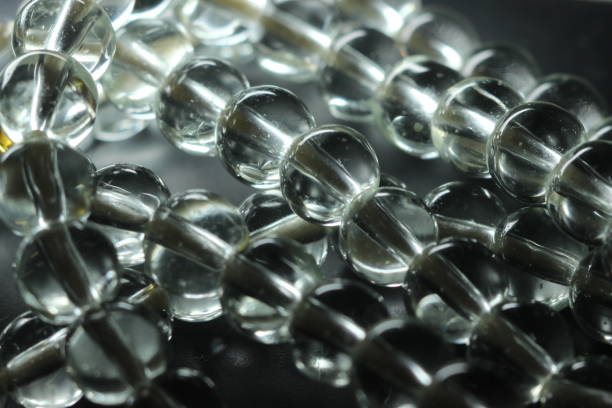 istock Beautiful glass shiny prayer beads or rosary with copy space for text 1346449339