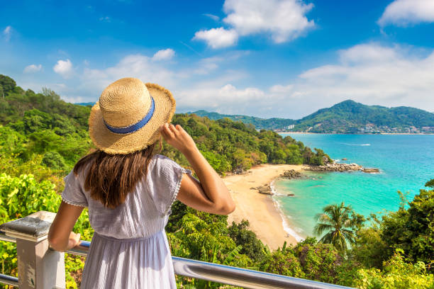 istock Woman at Laem Sing beach on Phuket 1346456535
