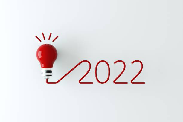 istock 3D rendering 2022 creativity inspiration concepts with lightbulb on white background.Business solution,planning ideas.glowing contents 1346458659