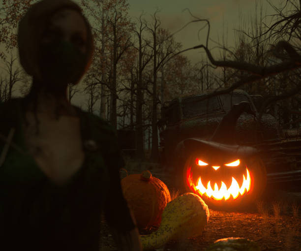 istock Halloween during the Covid-19 concepts. 1346467514