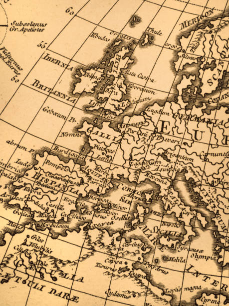 istock Antique world map, europe 1346468548
