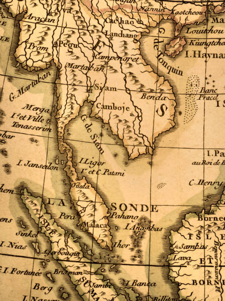 istock Antique world map, Southeast Asia 1346468689