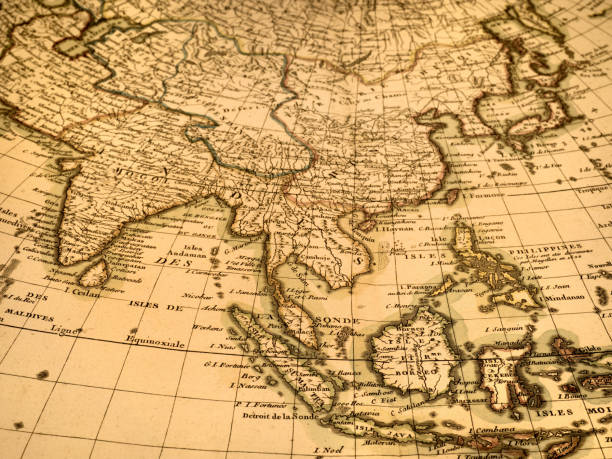 istock Antique world map, Southeast Asia and India 1346468710