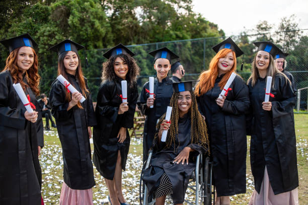 istock Group of graduates on graduation day 1346471507
