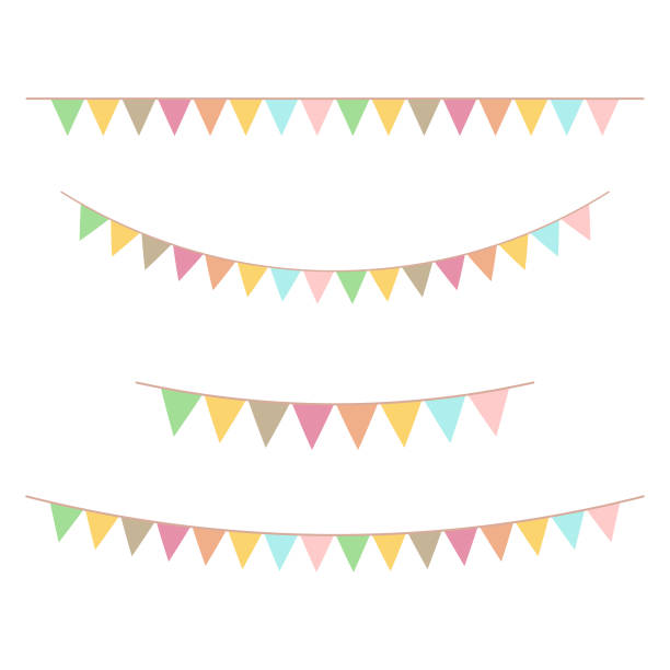 istock Party colorful flags. Celebration Event, Birthday, Carnival flag garlands. 1346475851