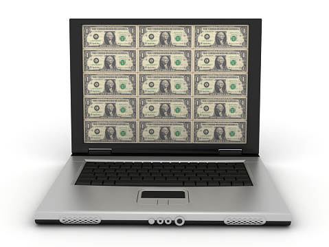 E-banking e-commerce laptop money finance