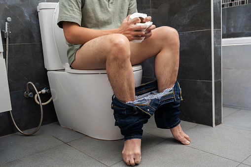 Men's urinal in toilet