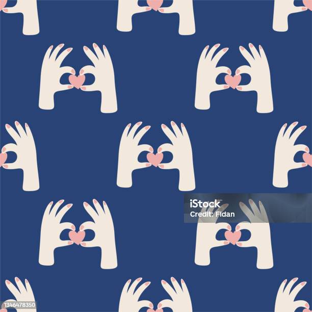 Handstreeam Pattern Seamless Vector Hands Gesture Pattern Stylish Pattern For Design Fabric ...