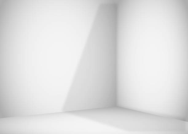 istock Empty white room. The inner space of the box. Vector design illustration. Mock up for you business project 1346483162