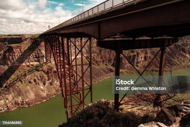 Bridge In Twin Falls Idaho 2 Stock Photo - Download Image Now - Idaho Falls, Bungee Jumping, Canyoneering