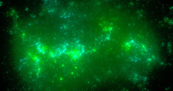 realistic green nebula galaxy useful as a background
