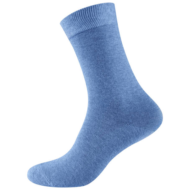 istock long volumetric blue classic sock, on a white background 1346497992