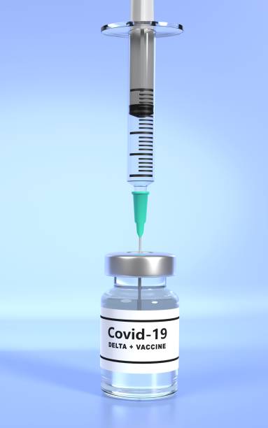 istock Covid-19 Coronavirus Delta Variant Vaccine with Syringe Against Blue Background 1346498681