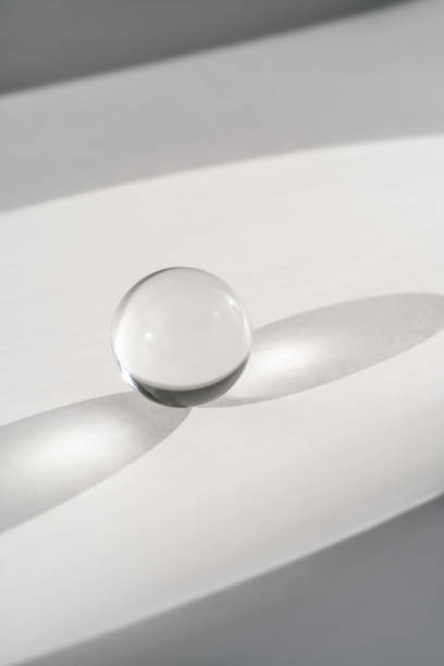 istock Transparent crystal ball on a white background. 1346501855