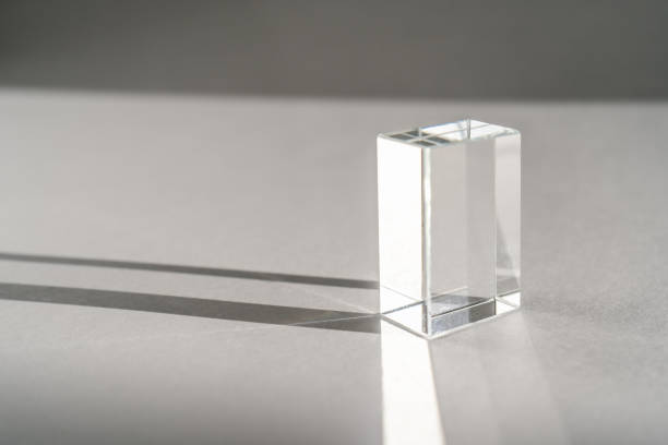 istock Transparent crystal prism on a white background. 1346501856