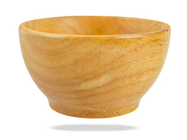 istock Empty wooden cup isolated on white background, 1346502072
