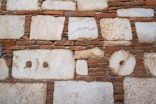 Beautiful texture of a wall in ancient city of Stratonicea